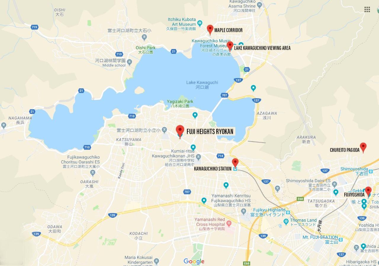 Ryokan Fuji Heights Fujikawaguchiko Bagian luar foto